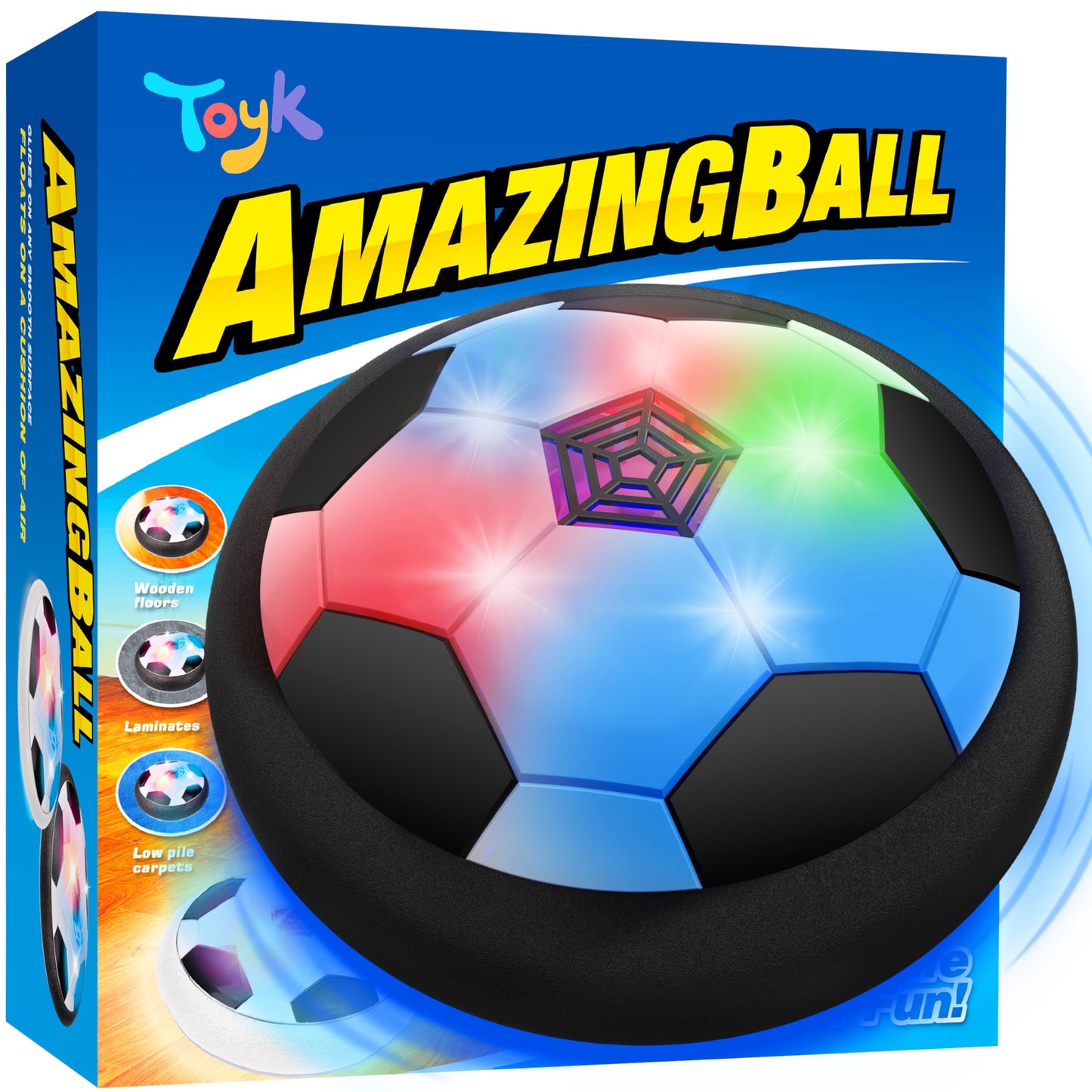 Toyk Boy Toys - LED Hover Soccer Ball - Indoor Outdoor Game Sport Toy