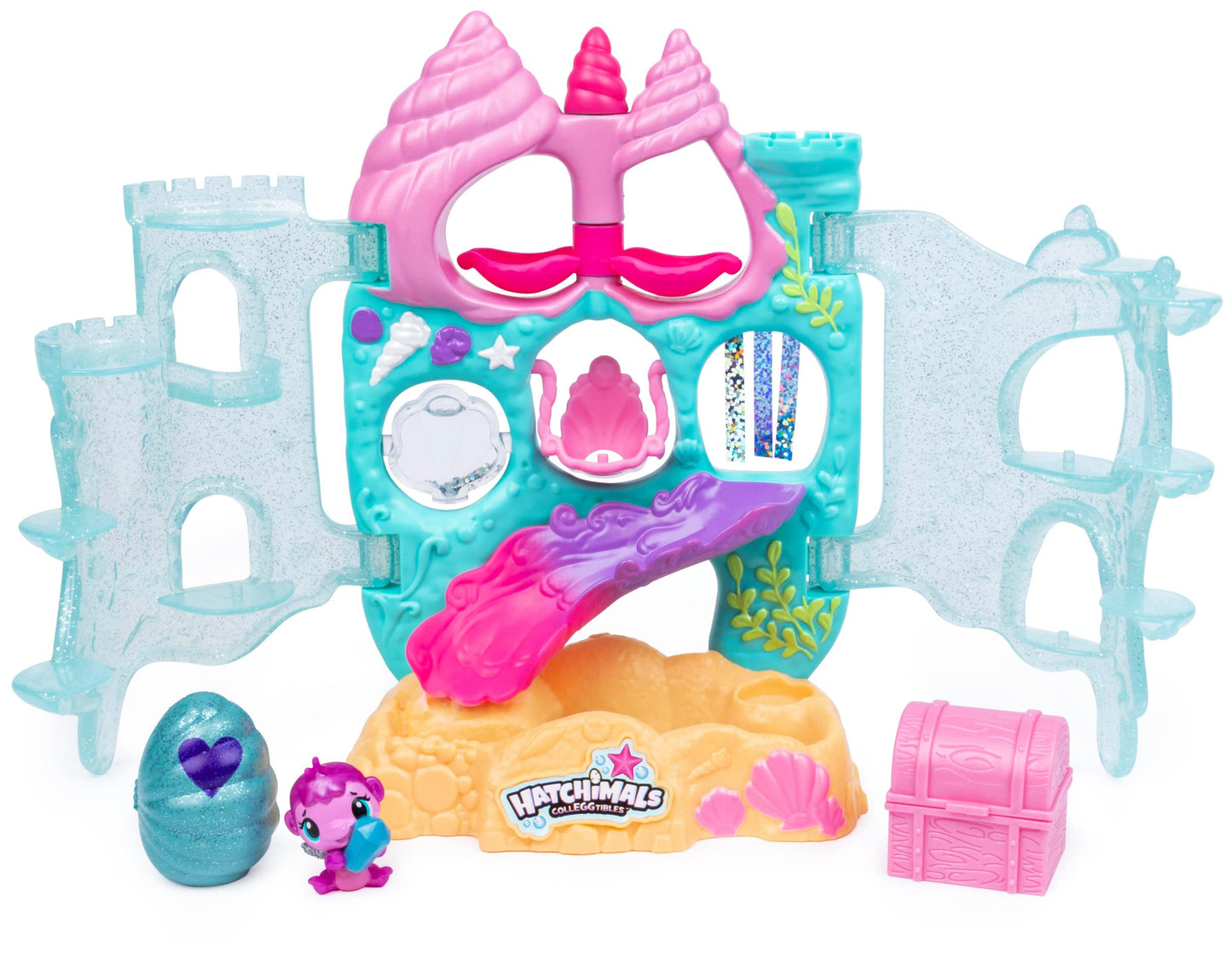 Hatchimals CollEGGtibles, Coral Castle Fold Open Playset with Exclusive Mermal Character (Amazon Exclusive Set), Girl Toys, Girls Gifts for Ages 5