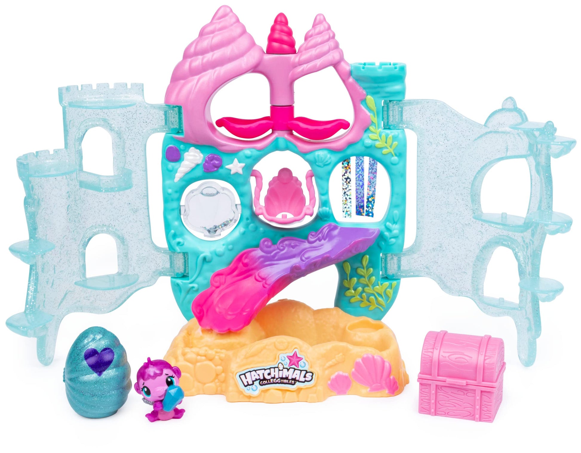 Hatchimals CollEGGtibles, Coral Castle Fold Open Playset with Exclusive Mermal Character (Amazon Exclusive Set), Girl Toys, Girls Gifts for Ages 5