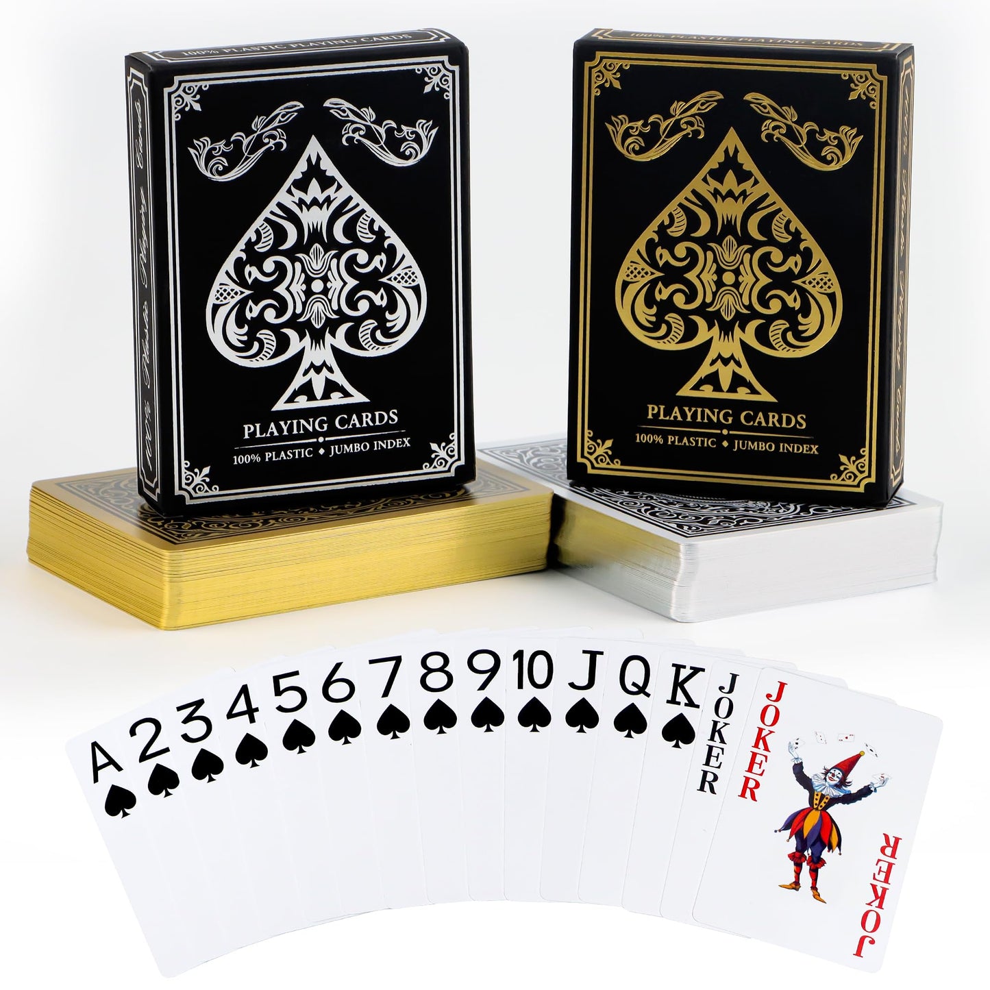 Etyishe Plastic Playing Cards,Waterproof Cards,Deck of Cards,Jumbo Large Print Playing Cards for Adult Senior,Premium Poker Card Set for Fun Pool