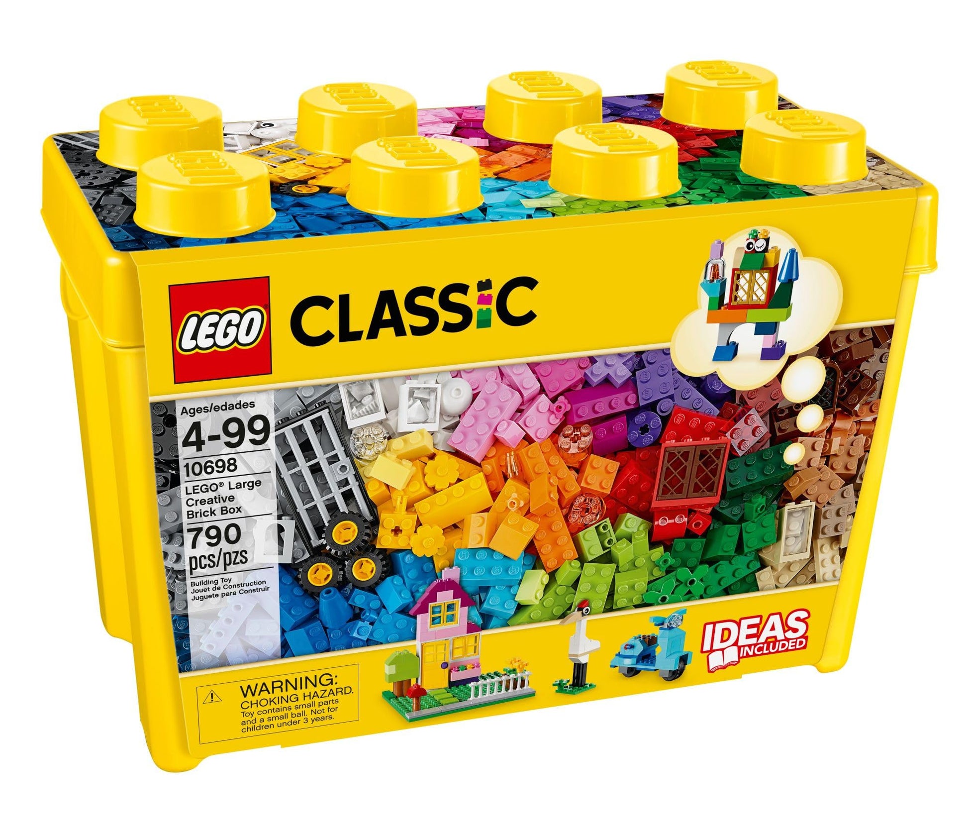 LEGO Classic Large Creative Brick Box 10698 Building Set, Toy Storage Solution for Home or Classrooms, Interactive Building Toy for Kids, Boys,