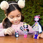 Mattel Enchantimals Family Set with 2 Sister Small Dolls & 2 Animal Figures, Sage (6-inch) & Sabella (4-inch) Skunk Dolls in Removable Skirts &