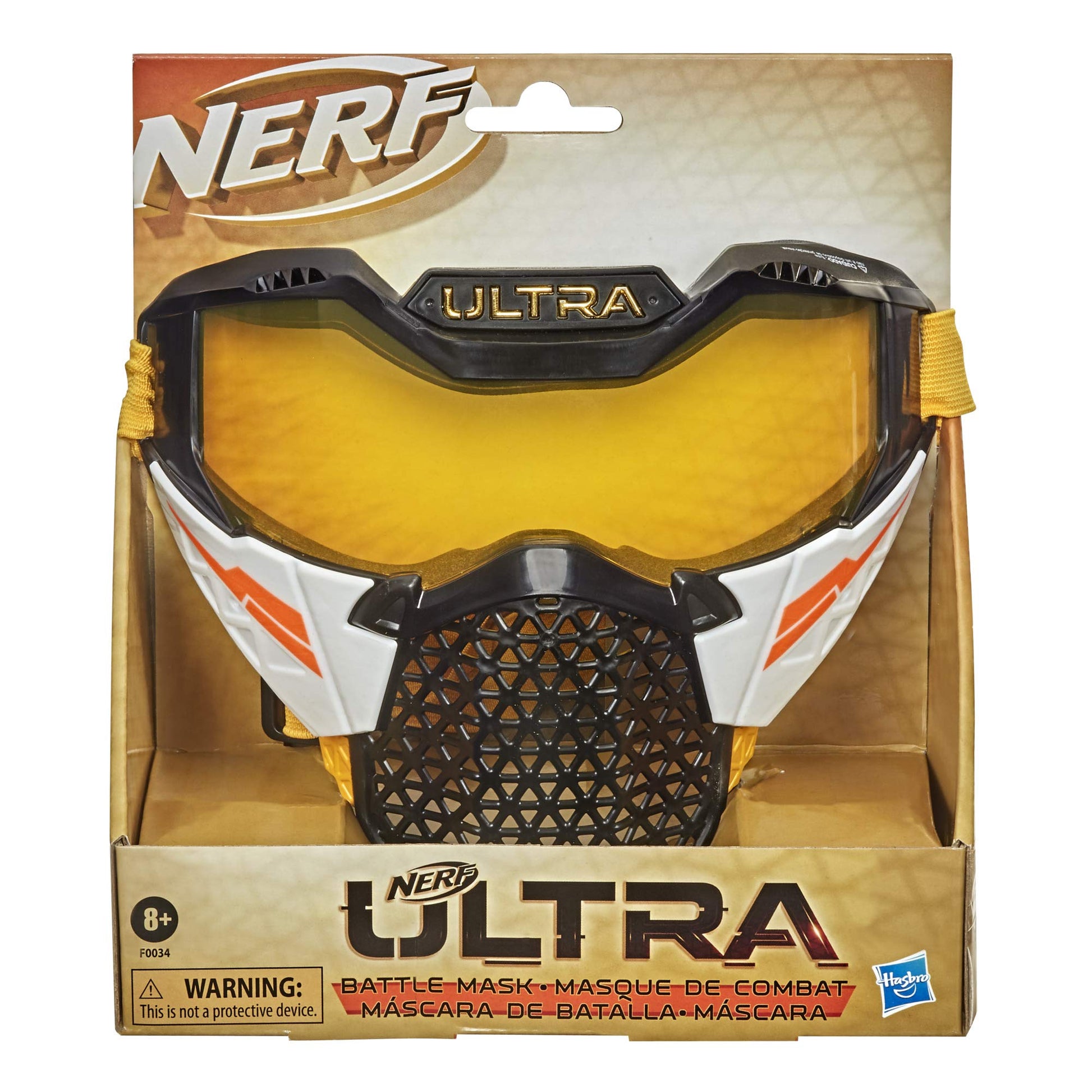Nerf Ultra Battle Mask - Adjustable Head Strap, Breathable Design - Wearable Face Shield Ultra Battlers