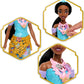Mattel Disney Princess Jasmine Fashion Doll & Accessories with 8 Surprises, Including Heart Gem Box, Ring for Child & 9 Play Pieces, Inspired by Movie
