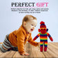 Made By Aliens Traditional Sock Monkey Plush Toy Hand Knitted Stuffed Animal for Kids & Babies (16" Rainbow)
