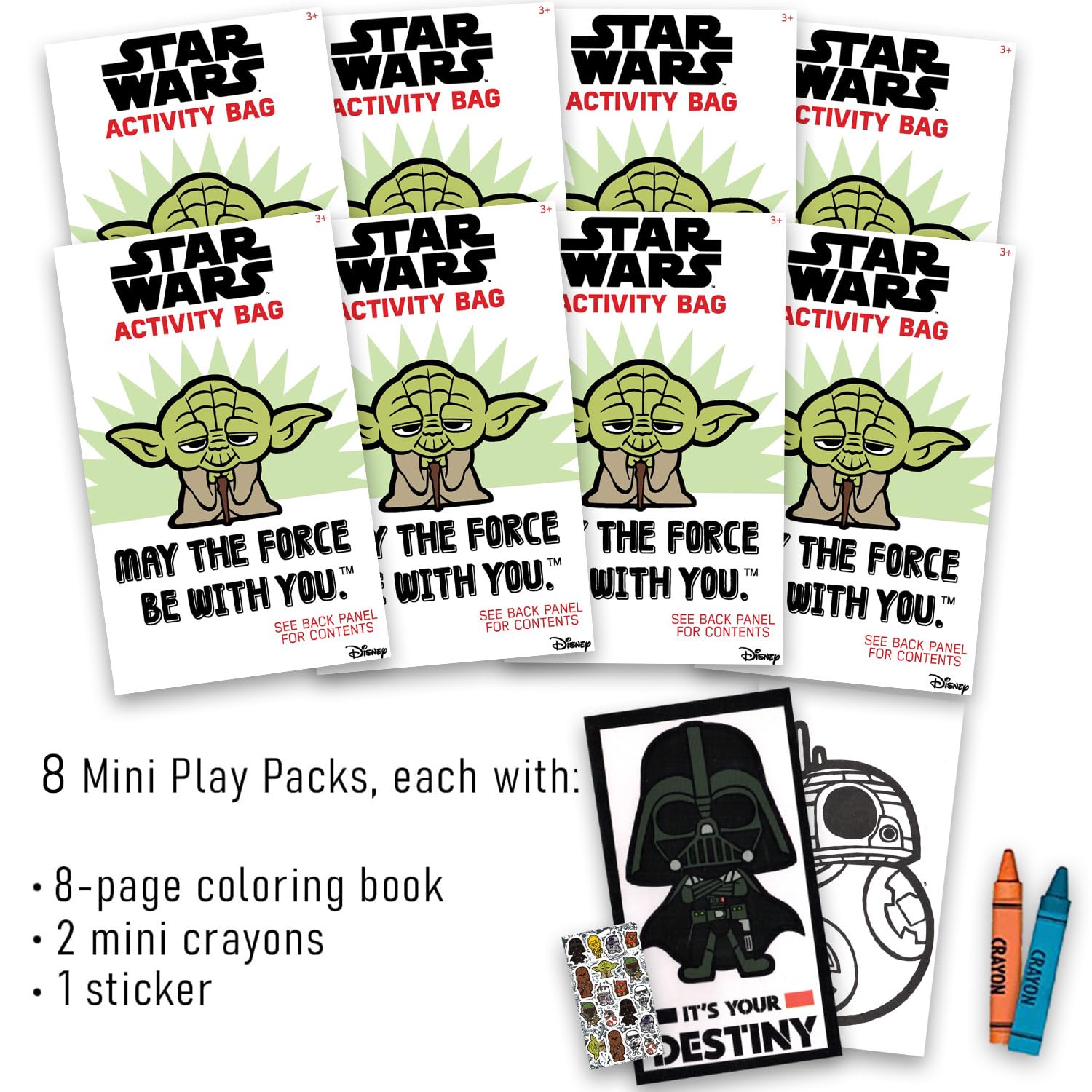 STAR WARS Party Favors for Kids Bundle - 8 Mini Activity Packs Party Decor