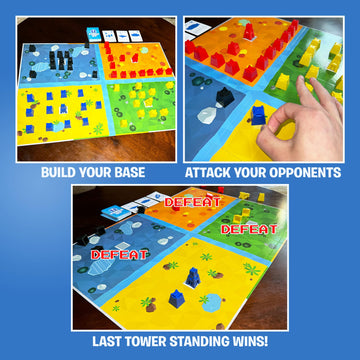 Pixel Forts Board Game by Uzzle Games | Fun Games for Kids (Age 6+), Teens, Family Board Games | Build Your Defense & Protect Your Fort, Interactive