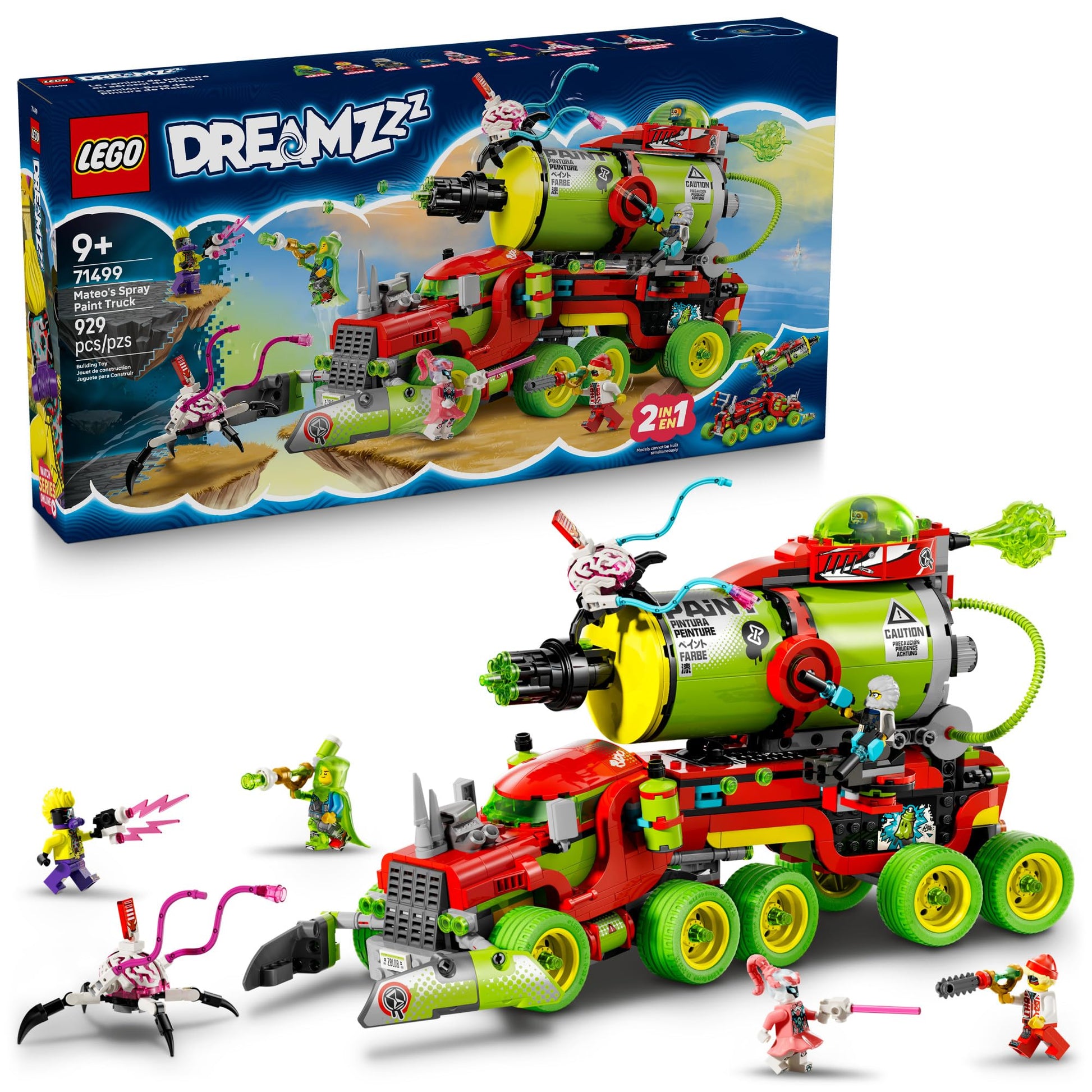 LEGO DREAMZzz Mateo’s Spray Paint Truck Building Toy for Kids - Pretend Play Set & 5 Toy Figures for Boys & Girls, Ages 9+ - Truck with 2 Building