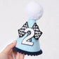 Agkvw Race Car 2nd Birthday Crown for Boys - Fast Birthday Hat and Decoration, Blue Decor
