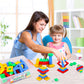 Play Build Slyder Set: 60 Pieces 3D Pyramid Building Blocks, Geometric Stacking Toys for Kids Ages 4+ - Creative Early Childhood STEM Educational Toys