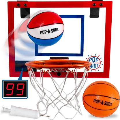 Pop-A-Shot Super Slam | Over the Door Mini Basketball Hoop Built for Dunks