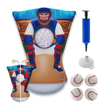 Arthymis Pitching Target for Kids - Double-Sided Baseball Training Equipment for Indoor & Backyard Baseball Practice, Inflatable Strike Zone