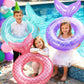 HeySplash Pool Floats Kids, Inflatable Swimming Rings Mermaid Tail Shaped