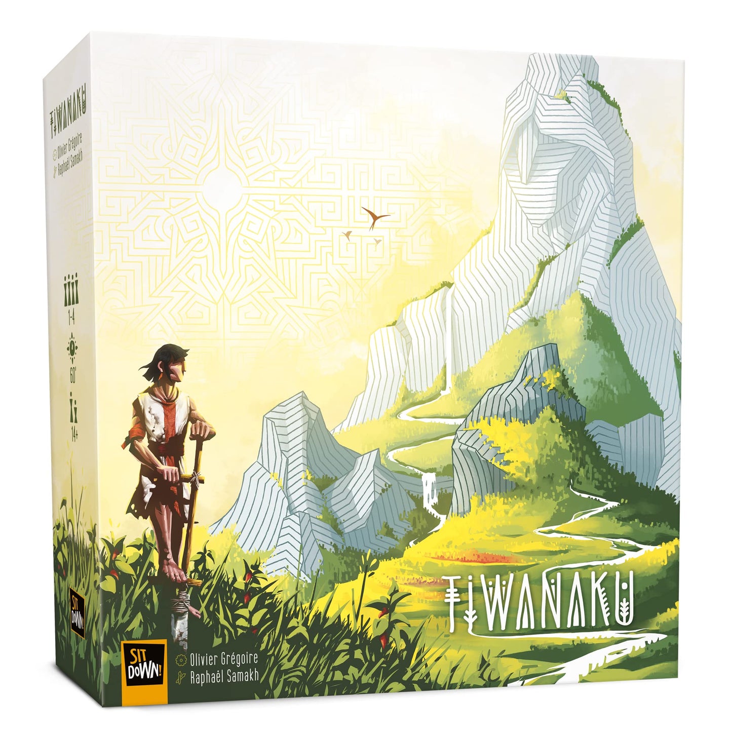 Sit Down! Tiwanaku - Sit Down! Strategy Board Game, Deduction Exploration Optimization, Pachamama Mother Earth Wheel, Play Solo Mode Or with Up to 4
