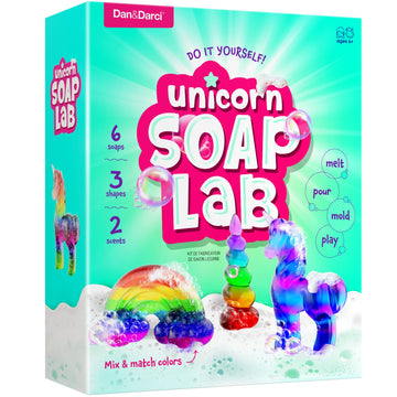 Dan&Darci Unicorn Soap Making Kit - Girls Crafts DIY Project Age 6+ Year Old Kids - Unicorn Girl Birthday Gifts - Science Activity Teenage Gift - Make