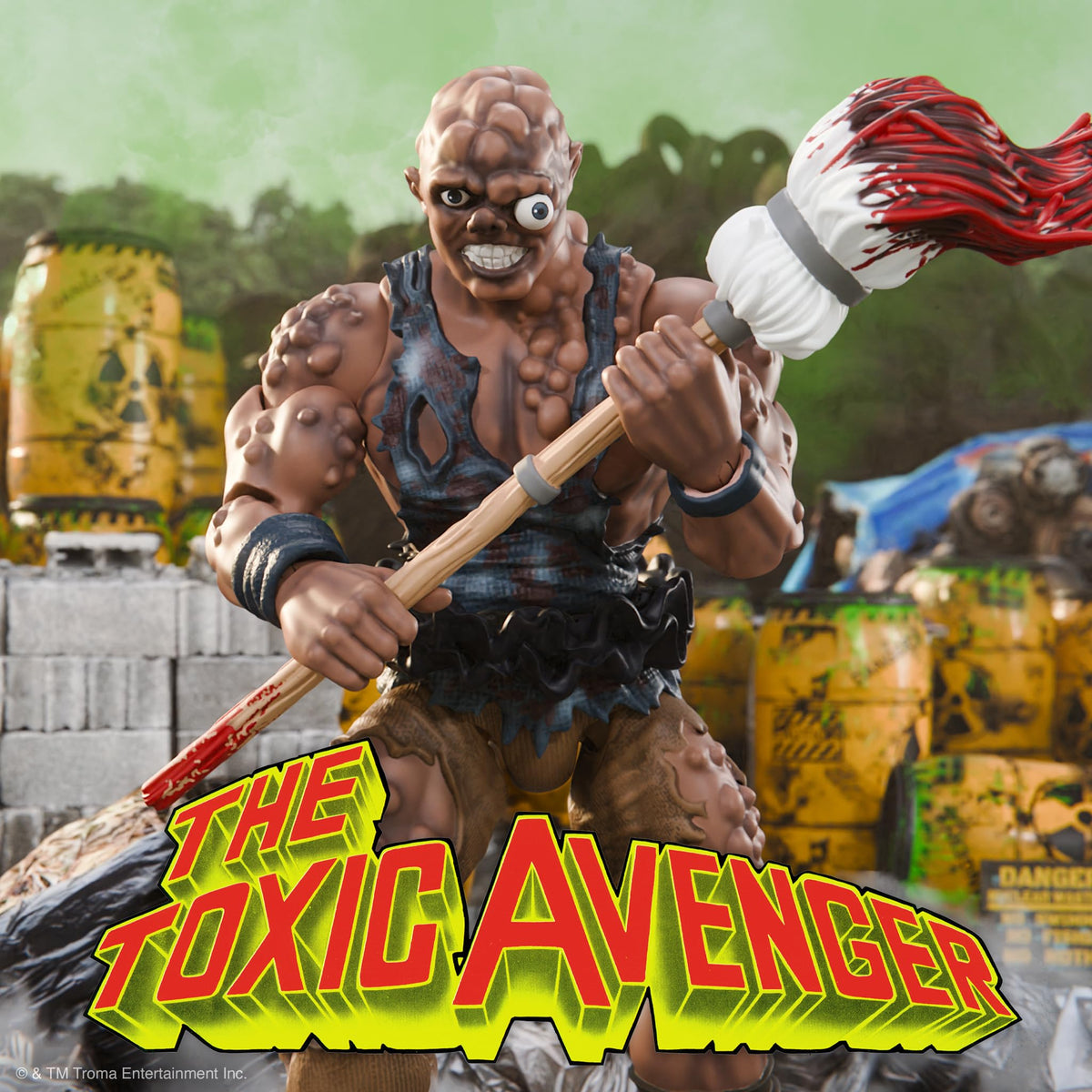 Super7 ULTIMATES! Toxic Avenger (Movie Version) - 7" Toxic Avenger Action Figure with Accessories Classic Cartoon Collectibles and Retro Toys