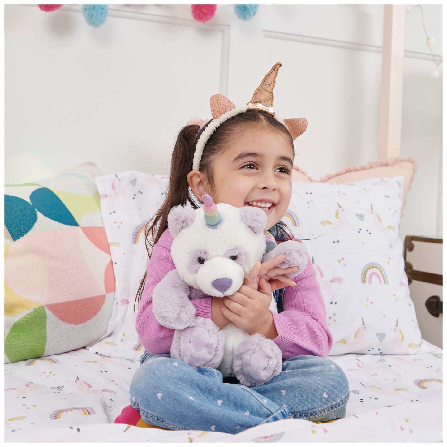 GUND Glitz Pandacorn Plush Stuffed Unicorn Panda Bear Unicorn Stuffed Animal, Plush Toy for Ages 1 and Up, Purple, 9"