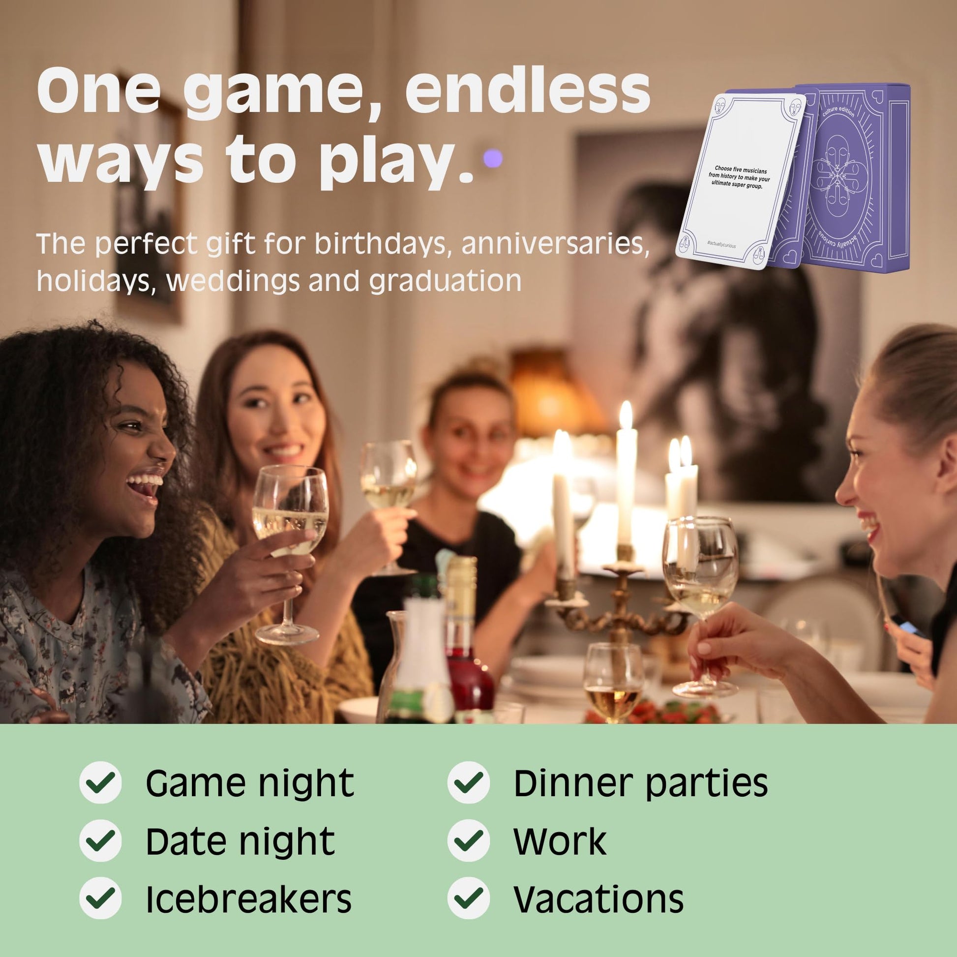 Actually Curious Culture Edition - Icebreaker Cards & Icebreaker Game for Groups, 52 Conversation Questions for Game Night, Parties, Work Teams
