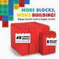 Big Blocks for Kids Ages 4-8 - Indoor & Outdoor Blocks Kids Games - Red Large Building Blocks - 48 pc