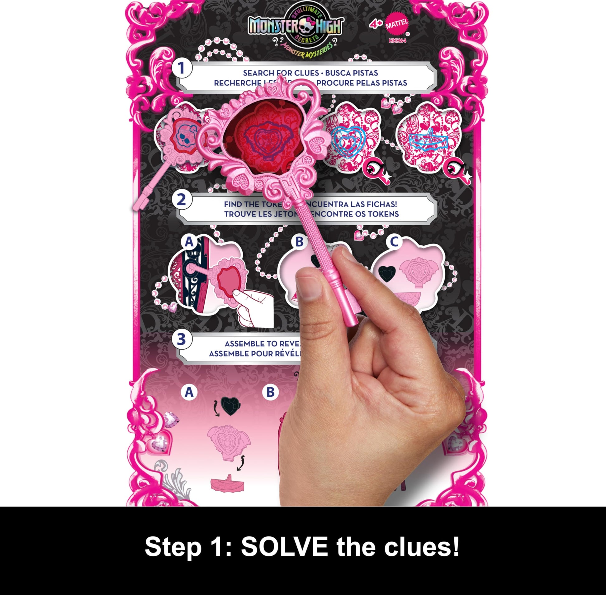 Monster High Skulltimate Secrets Doll & Accessories Set, Monster Mysteries Draculaura with Dress-Up Closet & 19+ Surprises Including Clothes
