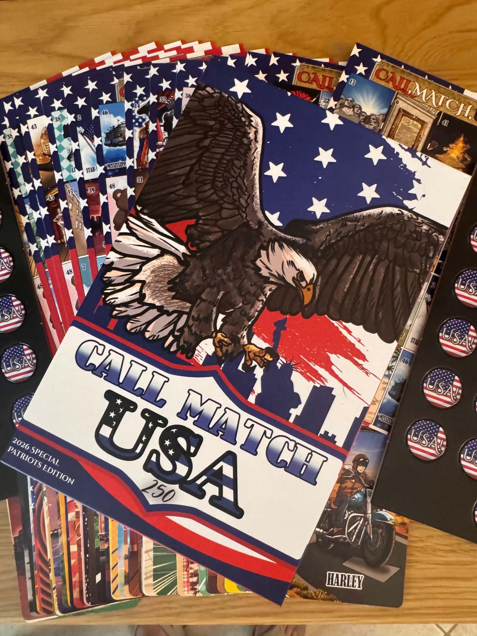 CALL.MATCH CALL MATCH USA! 250th Anniversary American Culture Matching Game | 2-25 Players | Game for All Ages