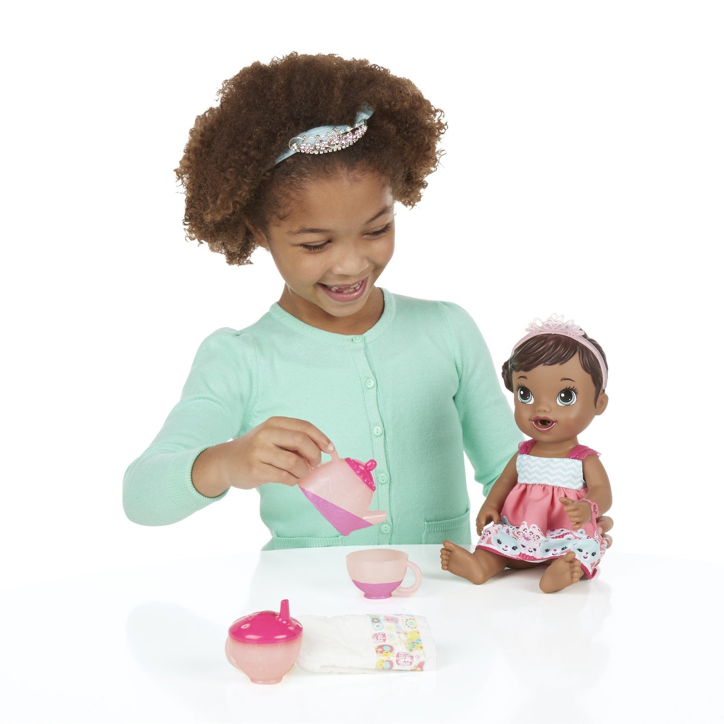 Baby Alive Lil' Sips African American Baby Has a Tea Party Doll