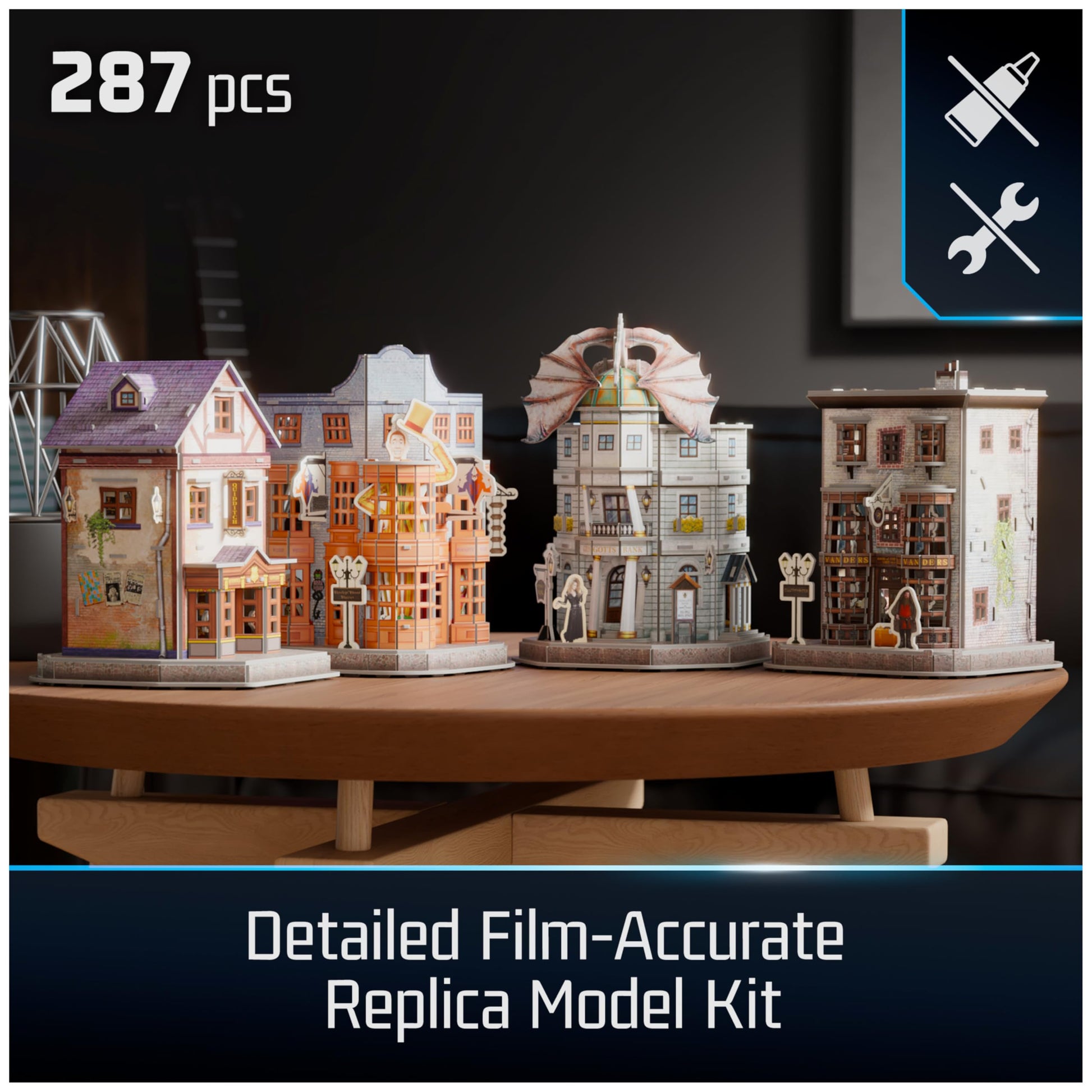 4D Build Harry Potter Diagon Alley Playset 3D Puzzle Model Kit for Adults