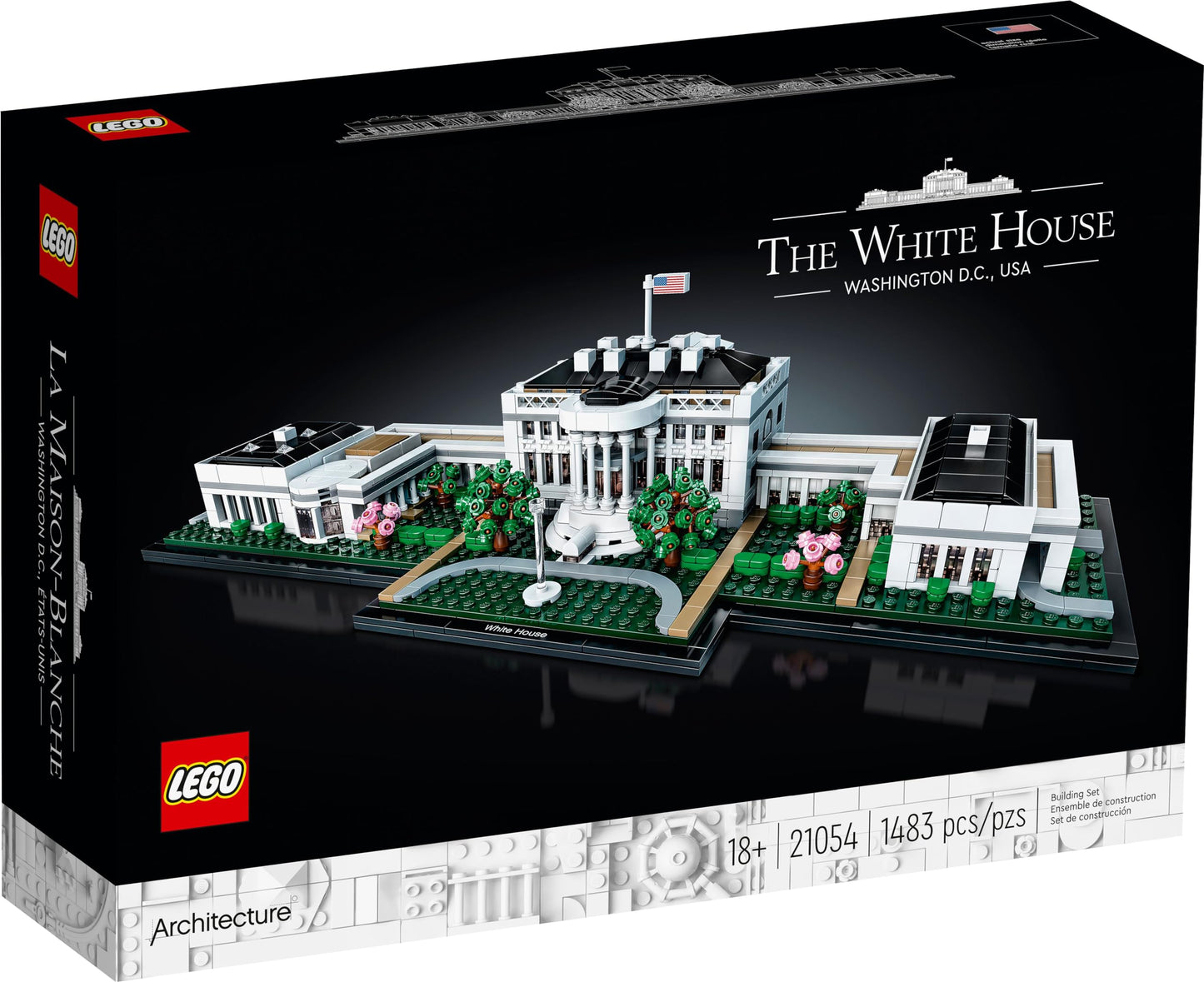 LEGO Architecture Collection: The White House 21054 - Model Building Kit, Creative Set for Adults and Teens, Energizing DIY Project, Iconic