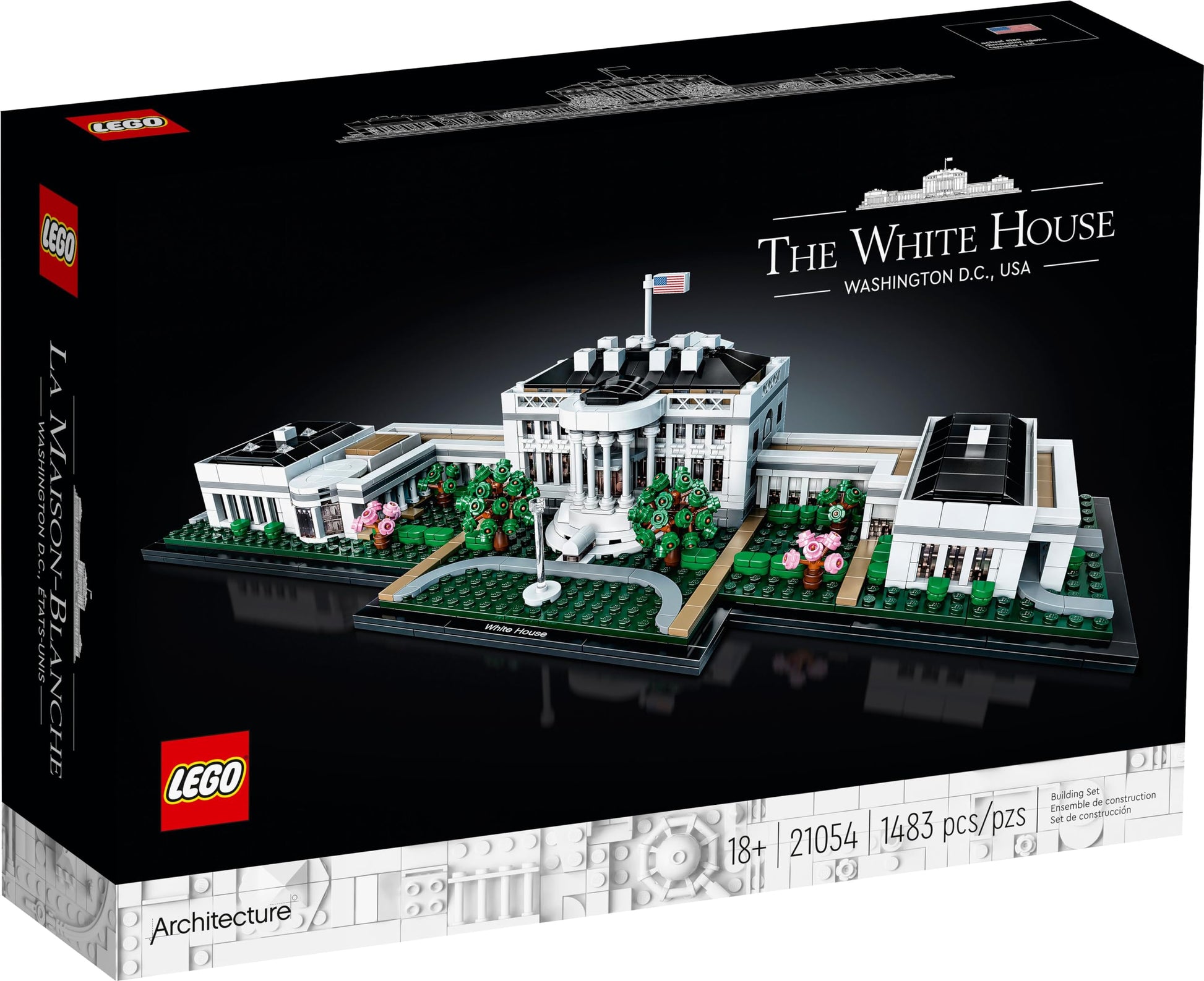 LEGO Architecture Collection: The White House 21054 - Model Building Kit, Creative Set for Adults and Teens, Energizing DIY Project, Iconic