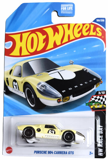 Hot Wheels Porsche 904 Carrera GTS, HW Race Day 3/10 [Yellow] 100/250