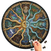Zodiac Puzzle for Adults 500 Piece Round Constellation Astrology Puzzles