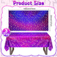 Fufuddz 3 Pack Rumi Birthday Decor Kpop Pink Tablecloth and Purple Plastic Tablecloth, 54"x108" PE Waterproof Tablecloth, Plastic Table Cloth