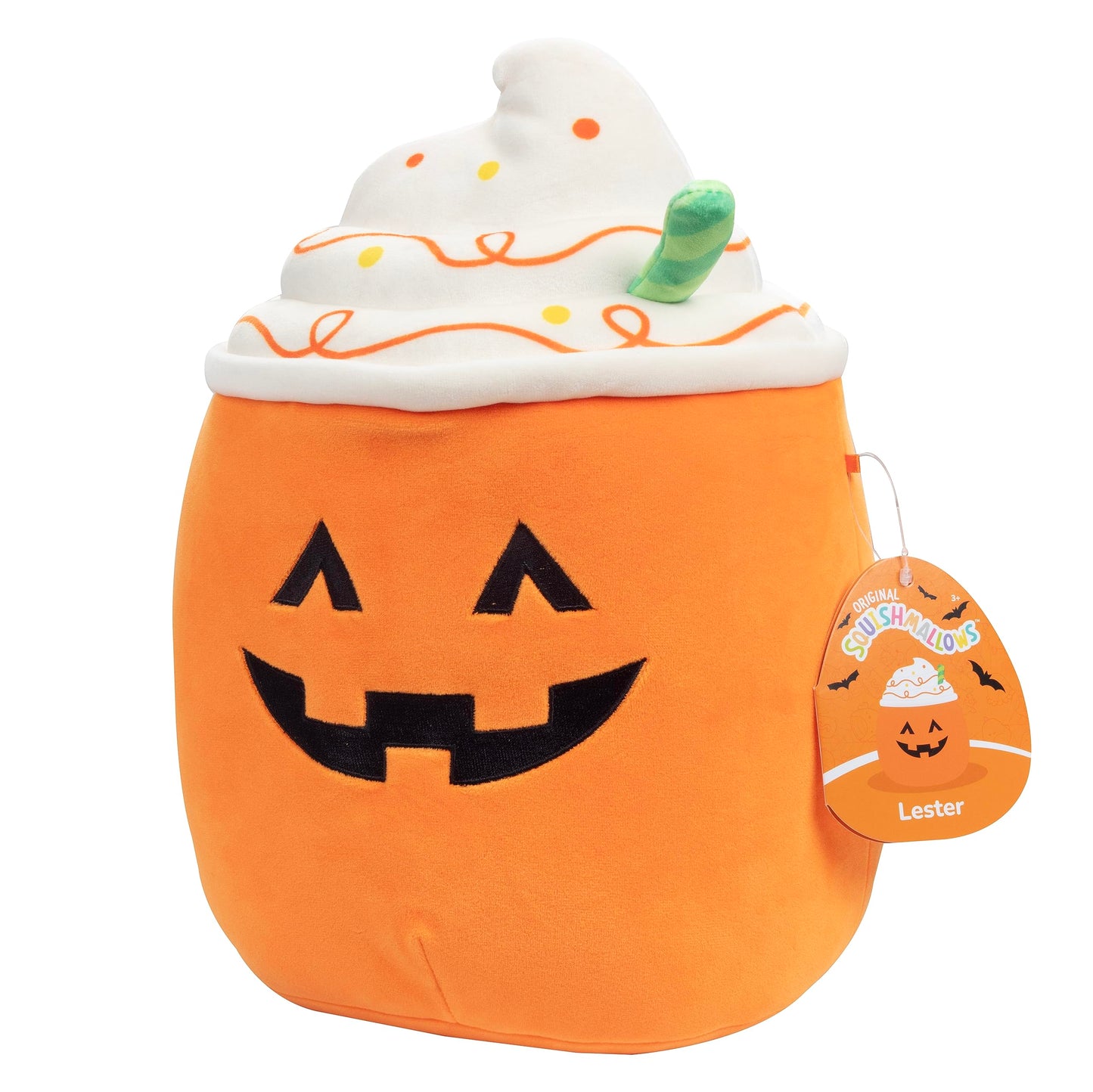 Squishmallows 10-Inch Halloween Lester Pumpkin Spiced Latte Jazwares Plush