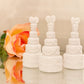 GIFTEXPRESS 48 pcs 3" Wedding Bubble Wands White Cake Shaped Bubble Wands, Party Favors for Wedding Supplies, Valentine's Day, Anniversary