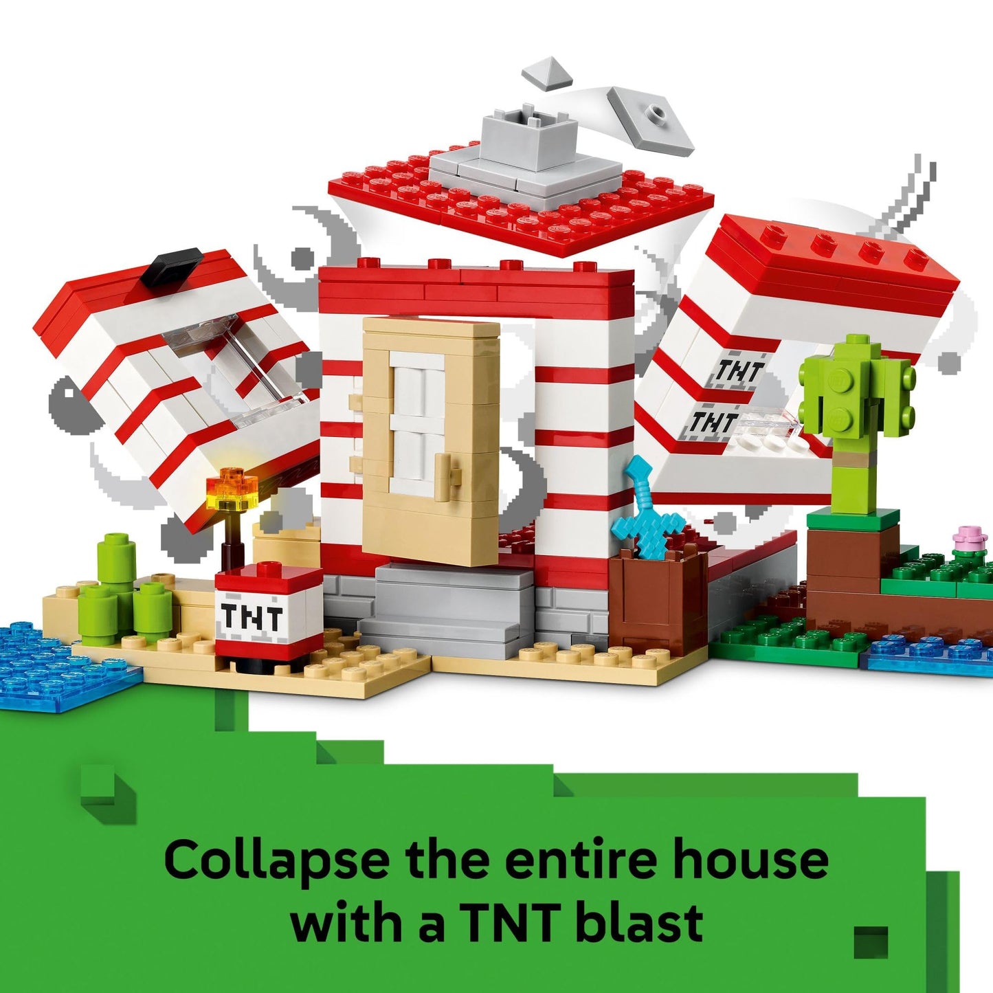 LEGO Minecraft The TNT Jungle House Building Toy - Minecraft Toy for Boys and Girls, Ages 8+ - Gift for Birthdays - Video Game Playset for Fans