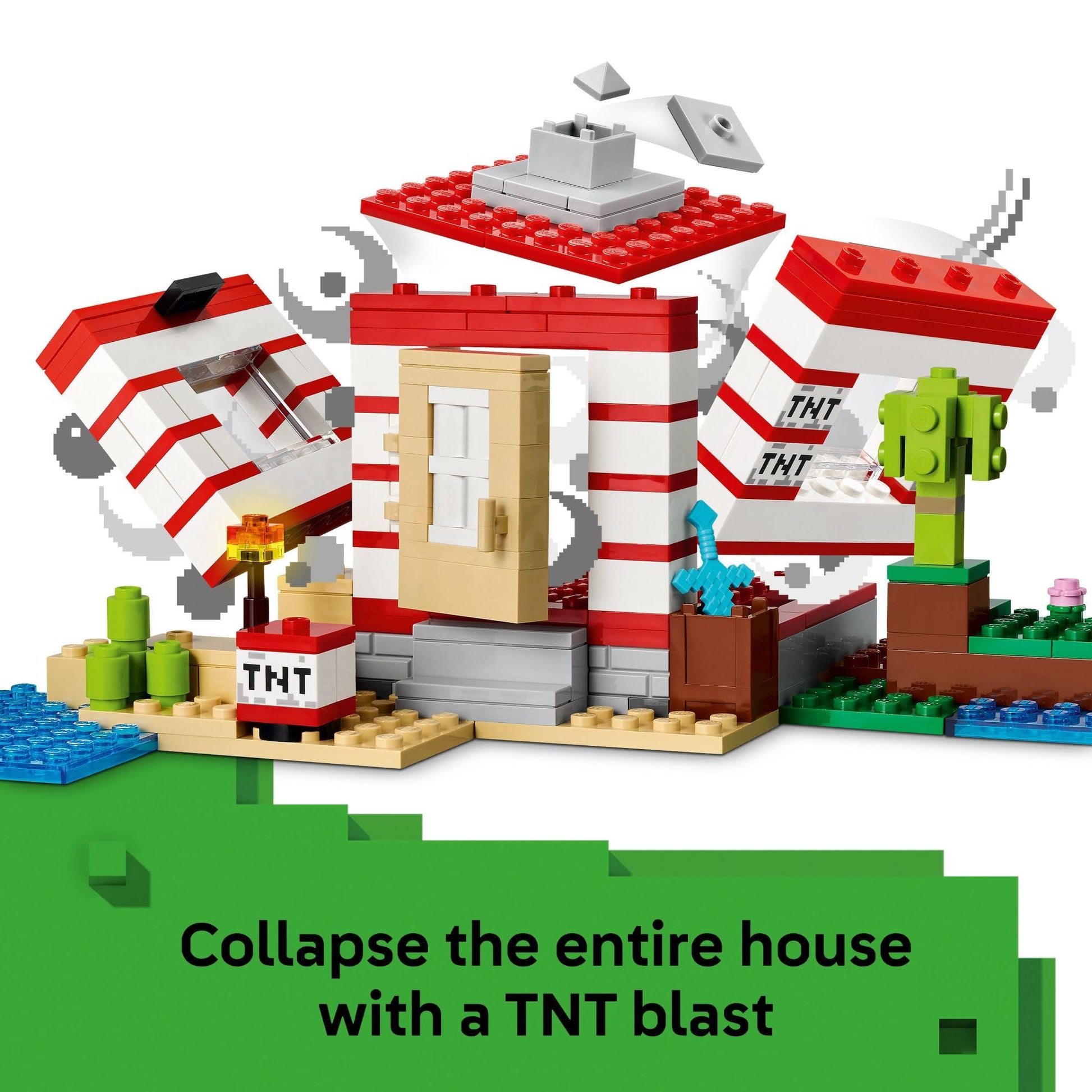LEGO Minecraft The TNT Jungle House Building Toy - Minecraft Toy for Boys and Girls, Ages 8+ - Gift for Birthdays - Video Game Playset for Fans