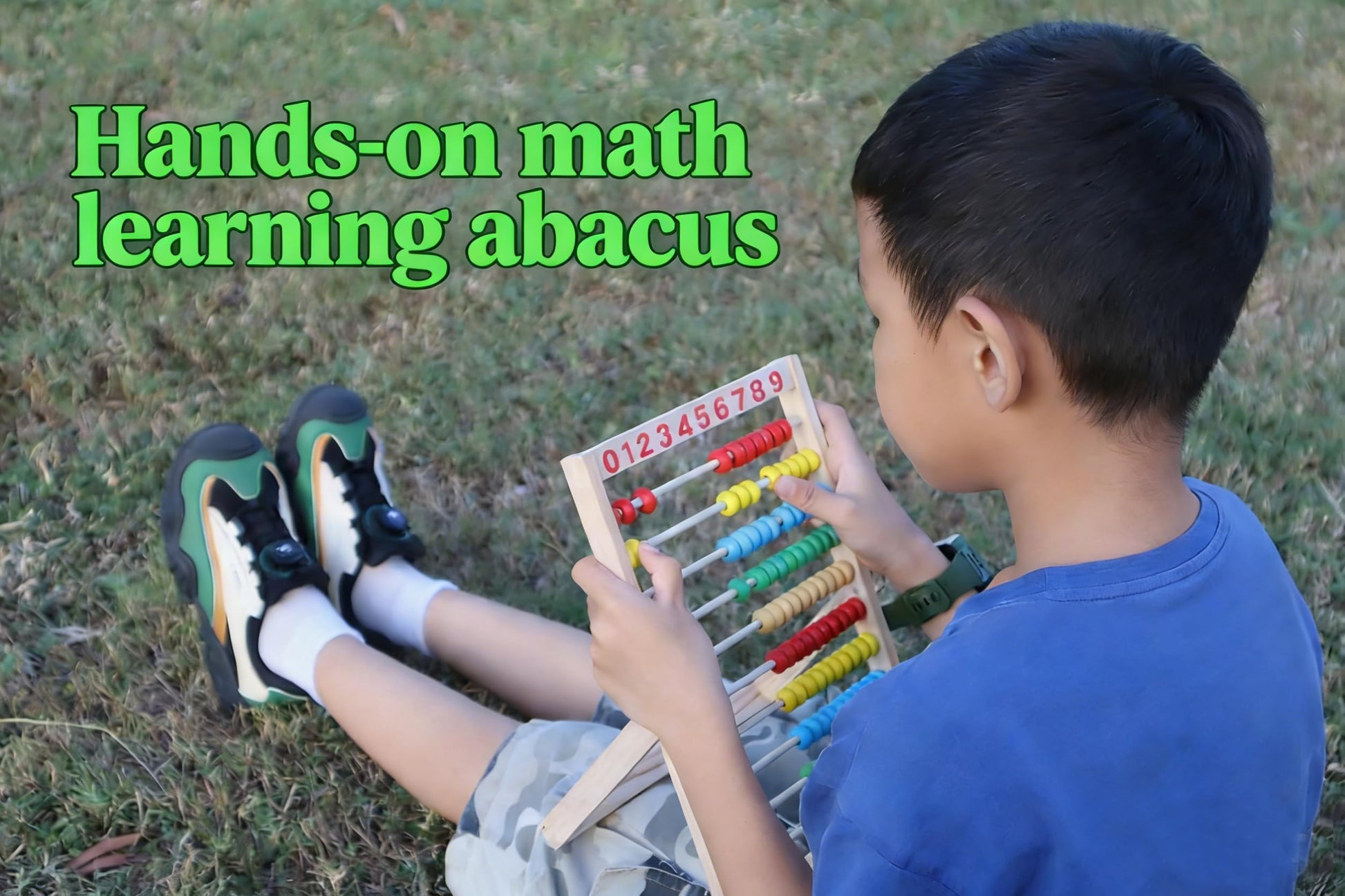 MAGIKON Wooden Abacus, 10 Rows Counting Frame 11.5in for Math