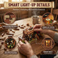 FNSJFYZS Western Bar Building Blocks with LED Lights, Wild West Saloon Architecture Model, Modular Old West Building Set for Adults, Detailed Desert