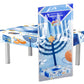 Izzy 'n' Dizzy Hanukkah Tablecloth Plastic - Hanukkah Paper Goods - 55" x 92" - Blue and White Chanukah Themed Party Supplies