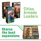 TowerRex Organizer for 7 Wonders 1st Ed and Cities, Armada, Leaders Expansions, Storage Insert for Board Game, Accessories Upgrade