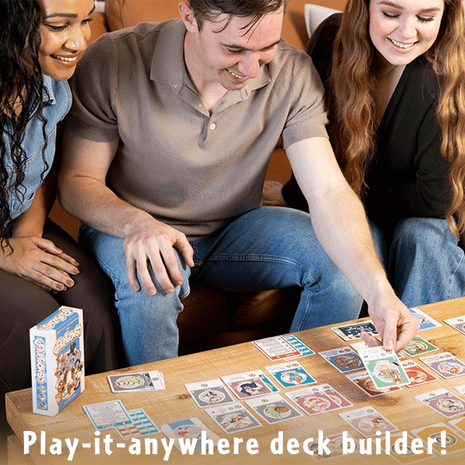 Thunderworks Games: FlipToons | an Animated Deck-Building Card Game! | Easy to Learn Board Game with Classic Cartoon Style | Portable Small Box Family