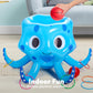 Sloosh Pool Toys, 2-in-1 Inflatable Float Water Game, Octopus Basketball Hoop Ring Toss Outdoor Swim Play, Toss Game Floating Swimming Pool Games