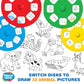 Thin Air Brands Drawing Projector for Kids 3 & Up, Preschool Tracing Projector Kit Includes 32 Animal Drawings on 4 Sturdy Discs, 8 Crayons & 1 Pad