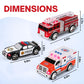 Liberty Imports 3-in-1 True Hero Emergency Rescue Vehicles Kids Toy Cars Playset - Ambulance, Fire Truck and Police Car with 3-Button LED Light