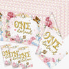 Gumwaqu Wonderland Birthday Tablecloth,Tea Birth-Day Decoration 3pcs Onderland Baby Shower Table Covers,Waterproof Plastic Wonderland 1st Birth-Day