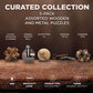 Project Genius True Genius CURATED Collection - Variety Pack, Assembly Puzzle, Disassembly Puzzle, Brain teasers, Adult Puzzle, Wooden and Metal Brain