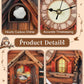 Rnfinewow 3D Puzzles for Adults-Cuckoo Clock, Swiss Igloo Clock Kit (with Pendulum), Wooden Puzzles for Adults Home Decor DIY Watch Making Kit