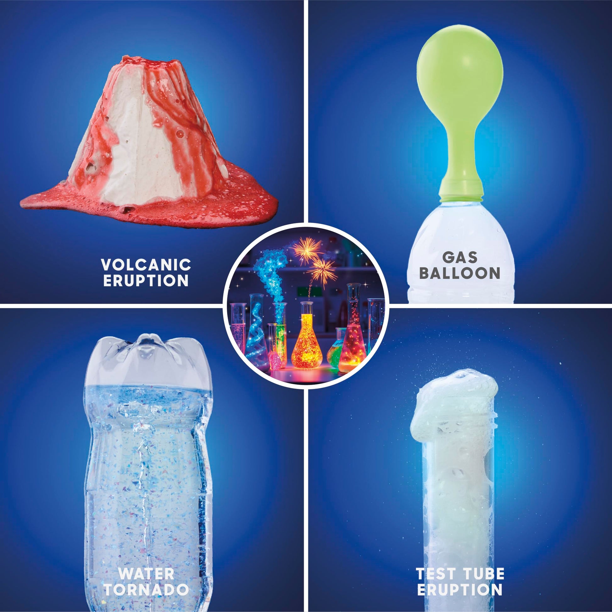 Discovery 3-in-1 Science Station for Kids| 84 Science Experiment Kit| Erupting Volcano, Glow Slime, Brain Dissection, Magic Potions| STEM Chemistry