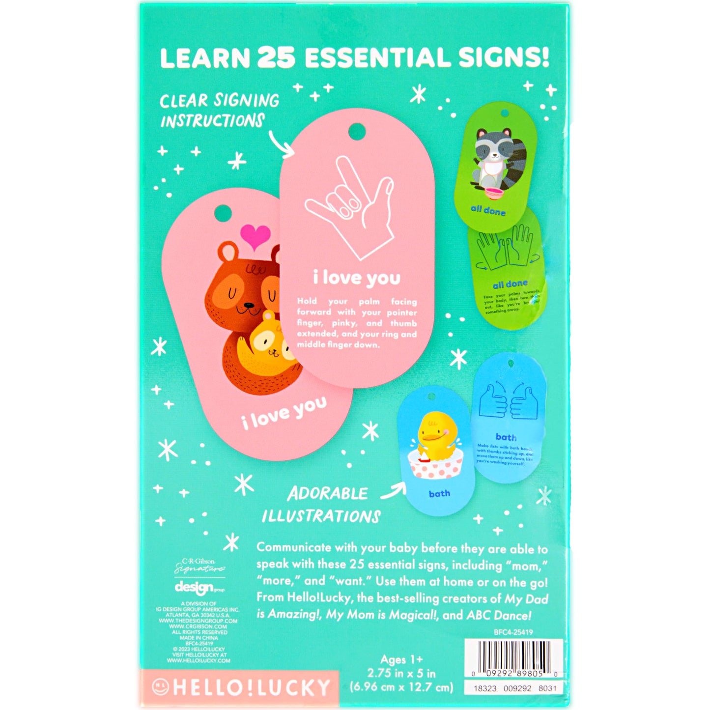 Hello!Lucky Baby's First Words Sign Language Flash Cards (BFC4-25419)