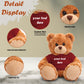 Plushland Teddy Bear 11 Inch, Stuffed Animal Personalized Gift - Great Present for Mothers Day, Valentine Day, Graduation, Birthday,Anniversary, get